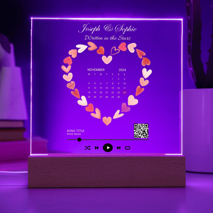 Acrylic Square with LED Base 8