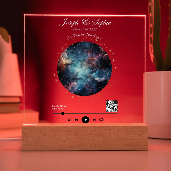 Acrylic Square with LED Base 9