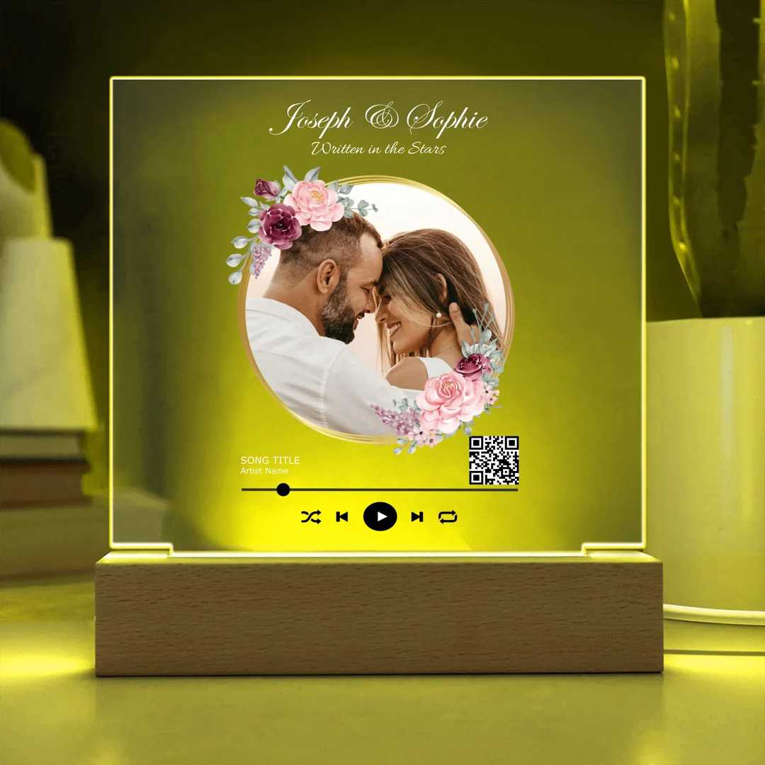 Acrylic Square with LED Base 13