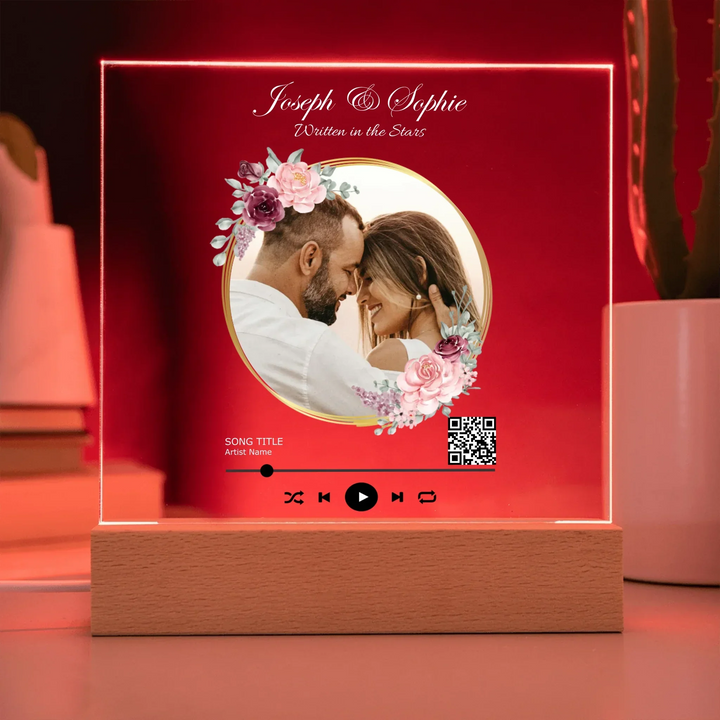 Acrylic Square with LED Base 9