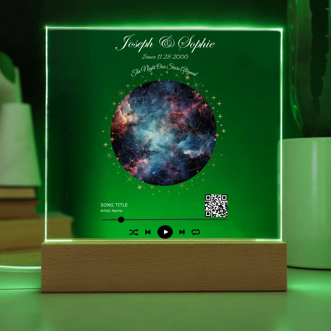 Acrylic Square with LED Base 7