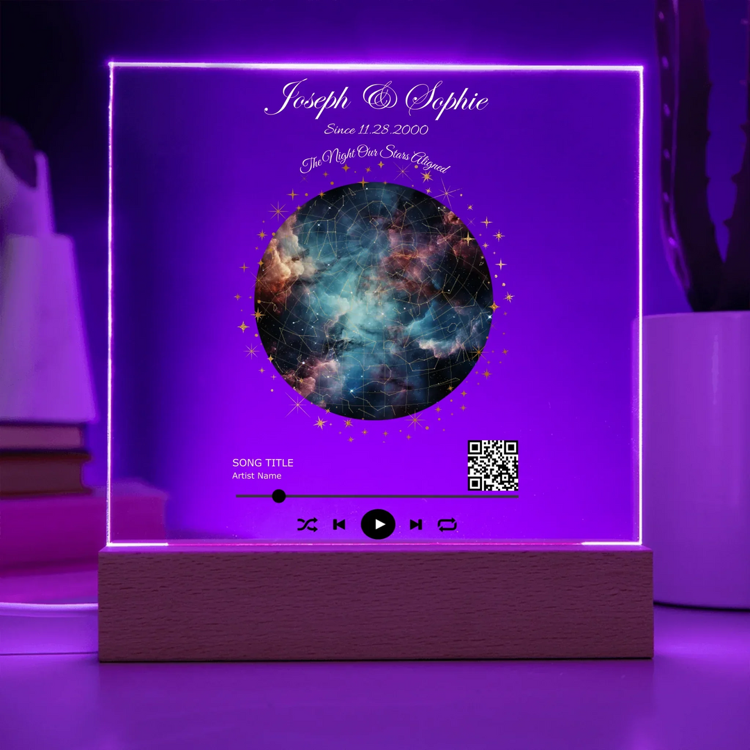 Acrylic Square with LED Base 8