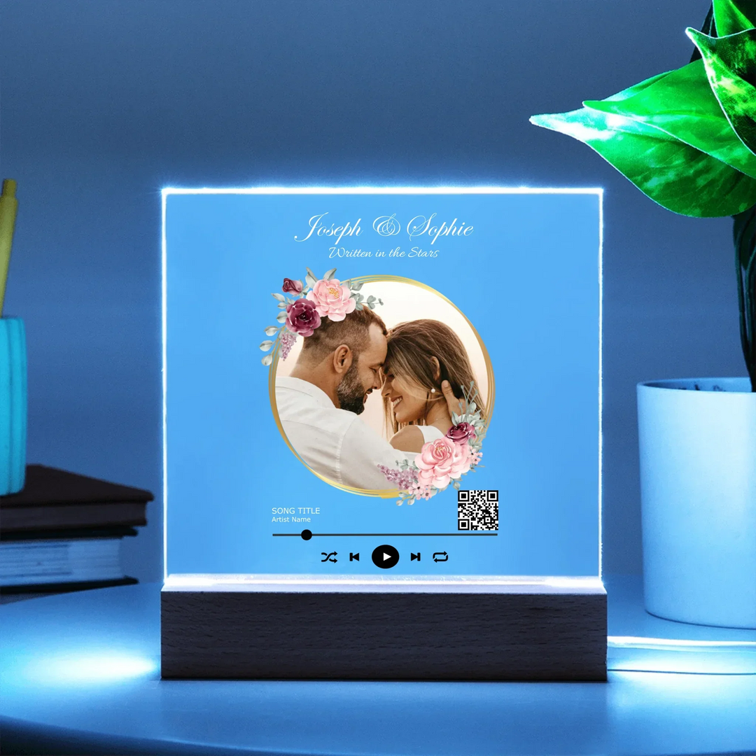 Acrylic Square with LED Base 10