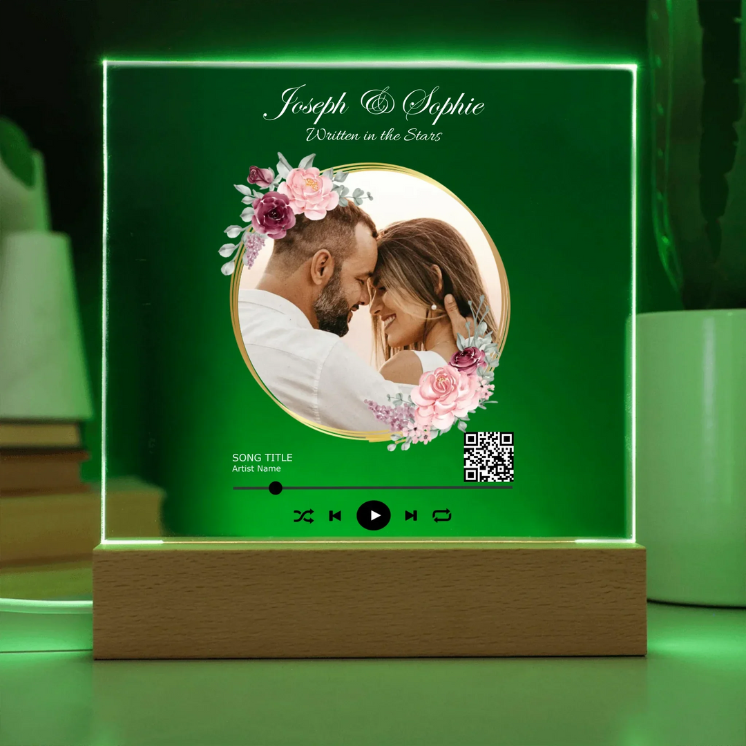 Acrylic Square with LED Base 7