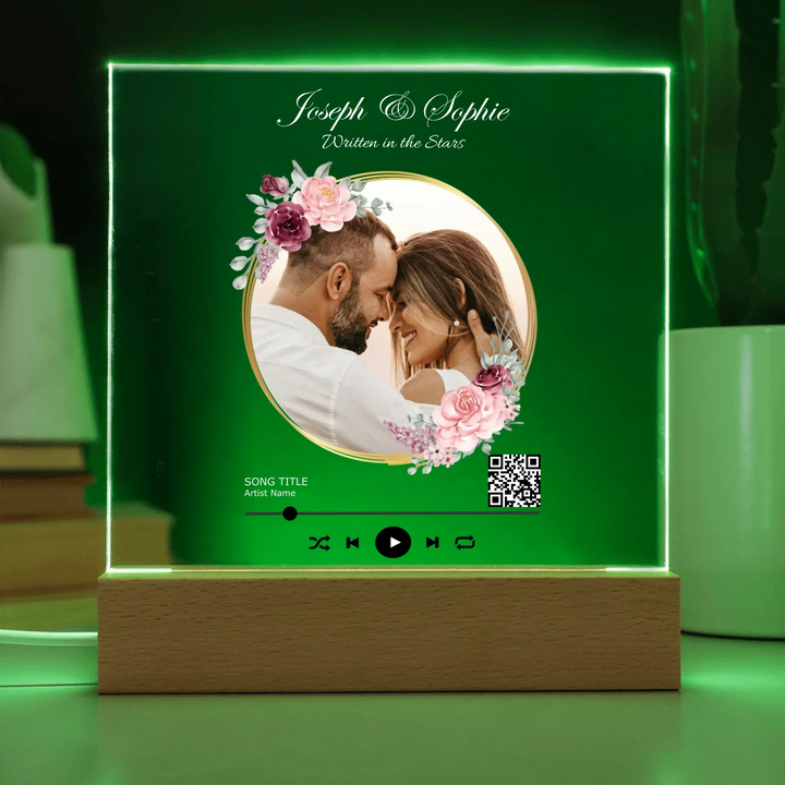 Acrylic Square with LED Base 7