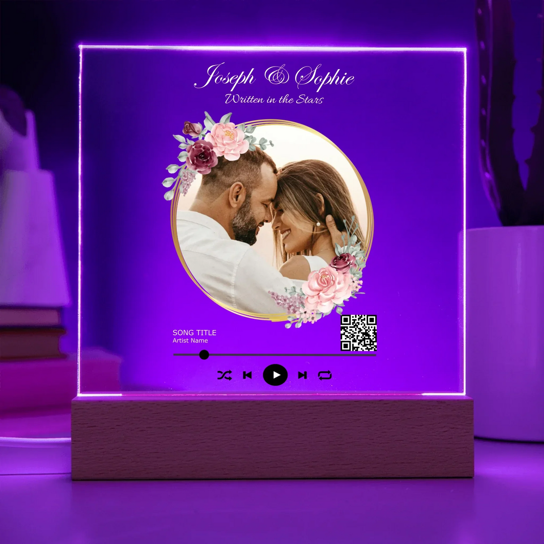 Acrylic Square with LED Base 8