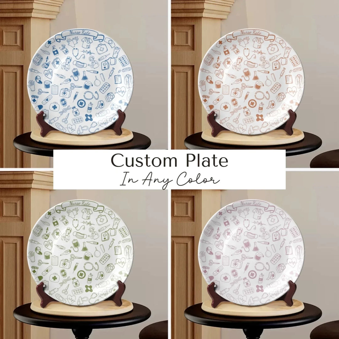 Custom ceramic plate desing in any color-ARTFULANE