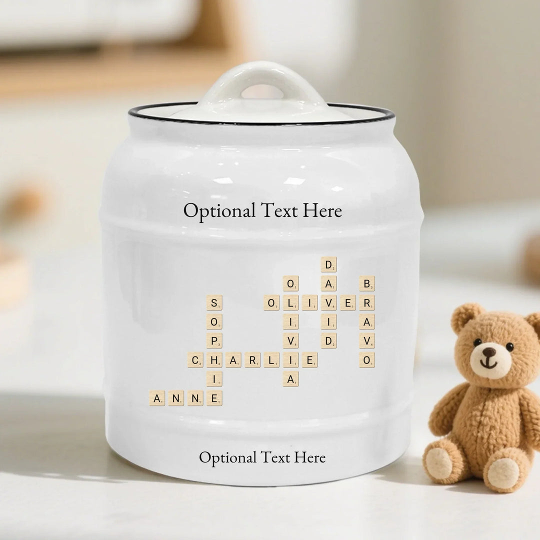 Custom Word Tile Cookie Jar