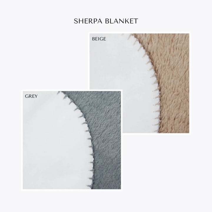 sherpa blanket colors beige and grey-ARTFULANE