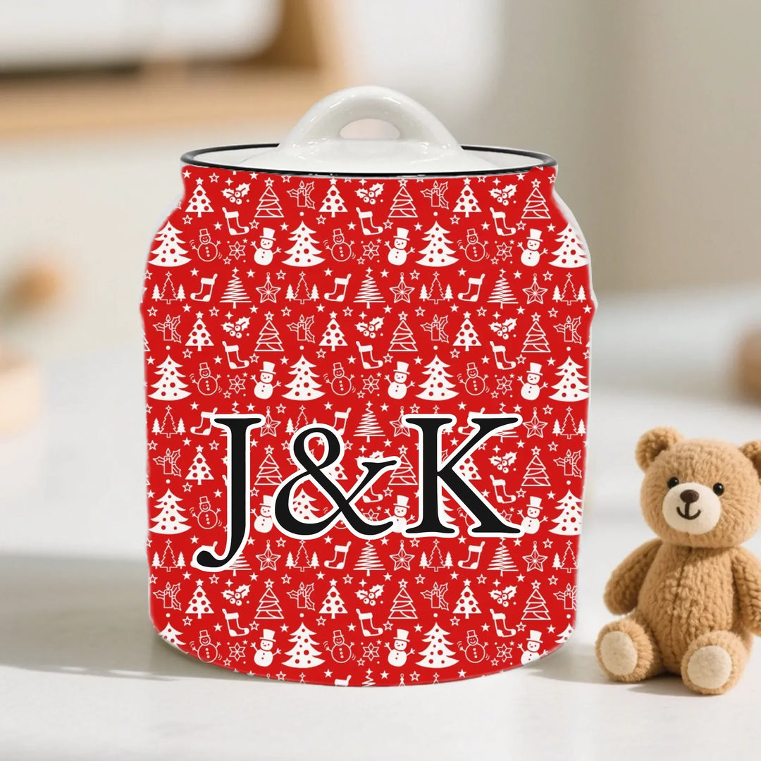 Custom Christmas Ceramic Cookie Jar