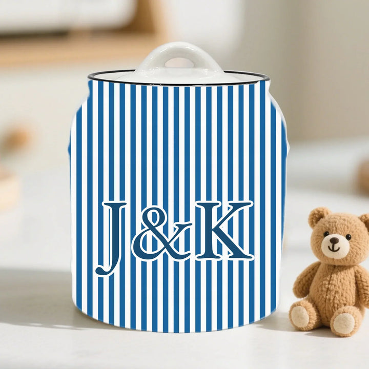 Custom Basic Patterns Ceramic Cookie Jar