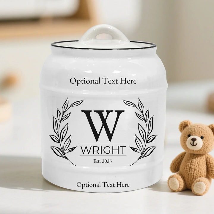 Custom Family Monogram Cookie Jar