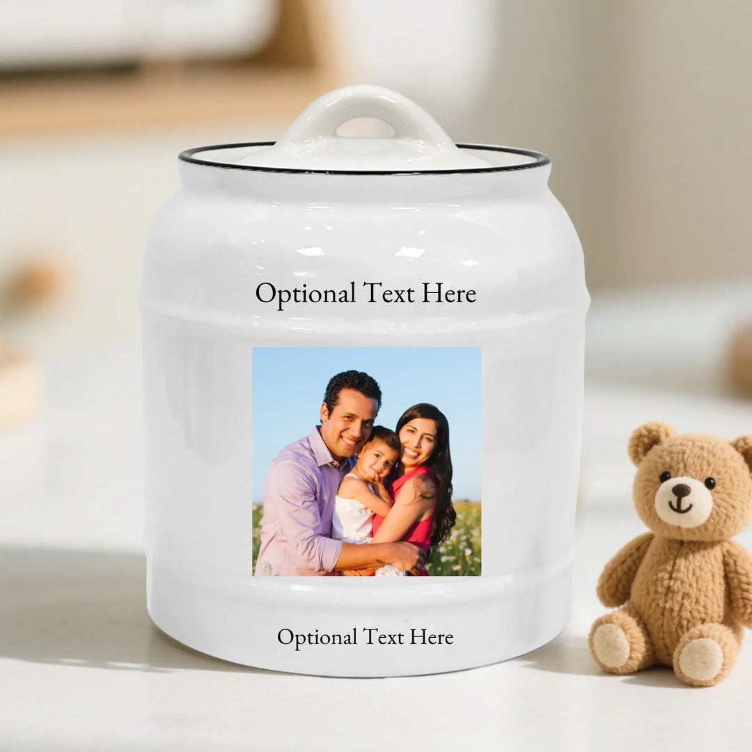 Custom Photo Ceramic Cookie Jar