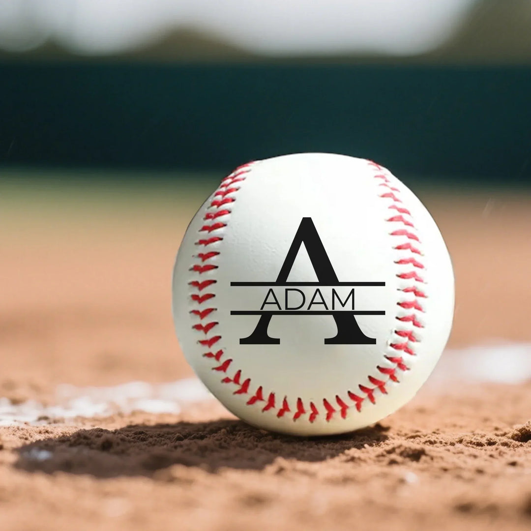 Engraved Monogram Baseball