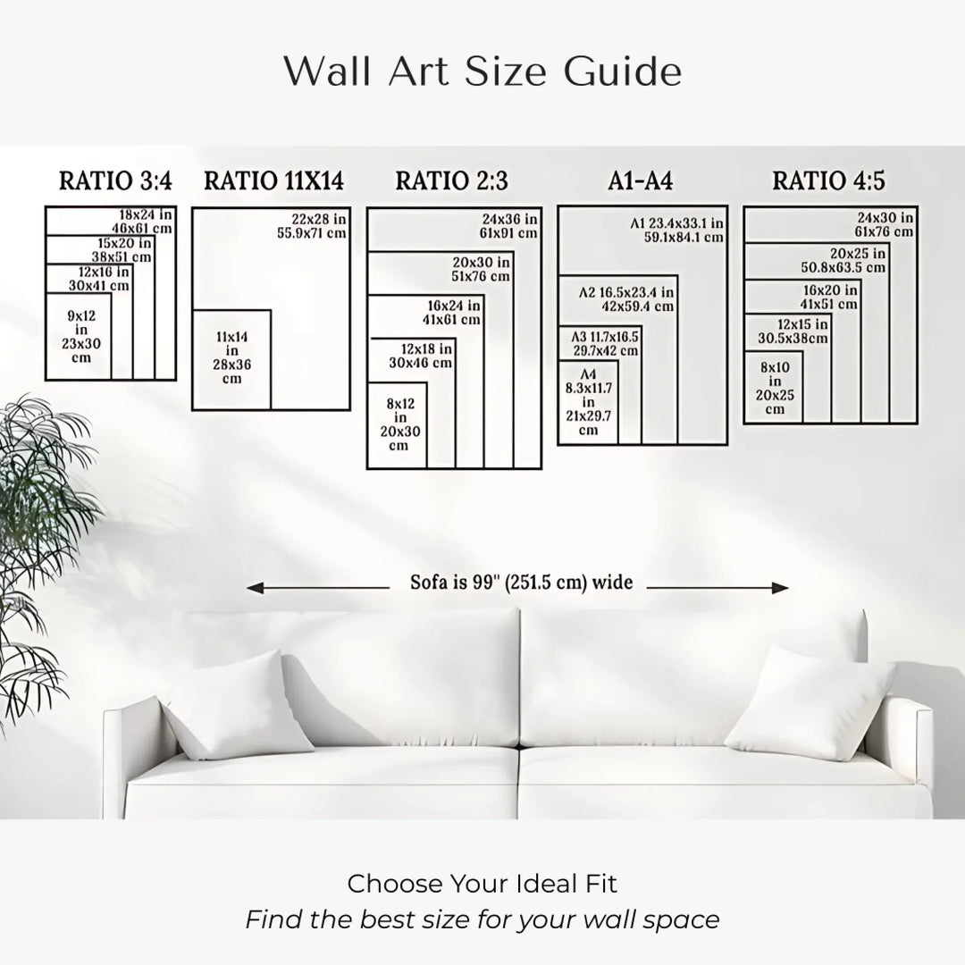 Wall Art Size Guide-ARTFULANE