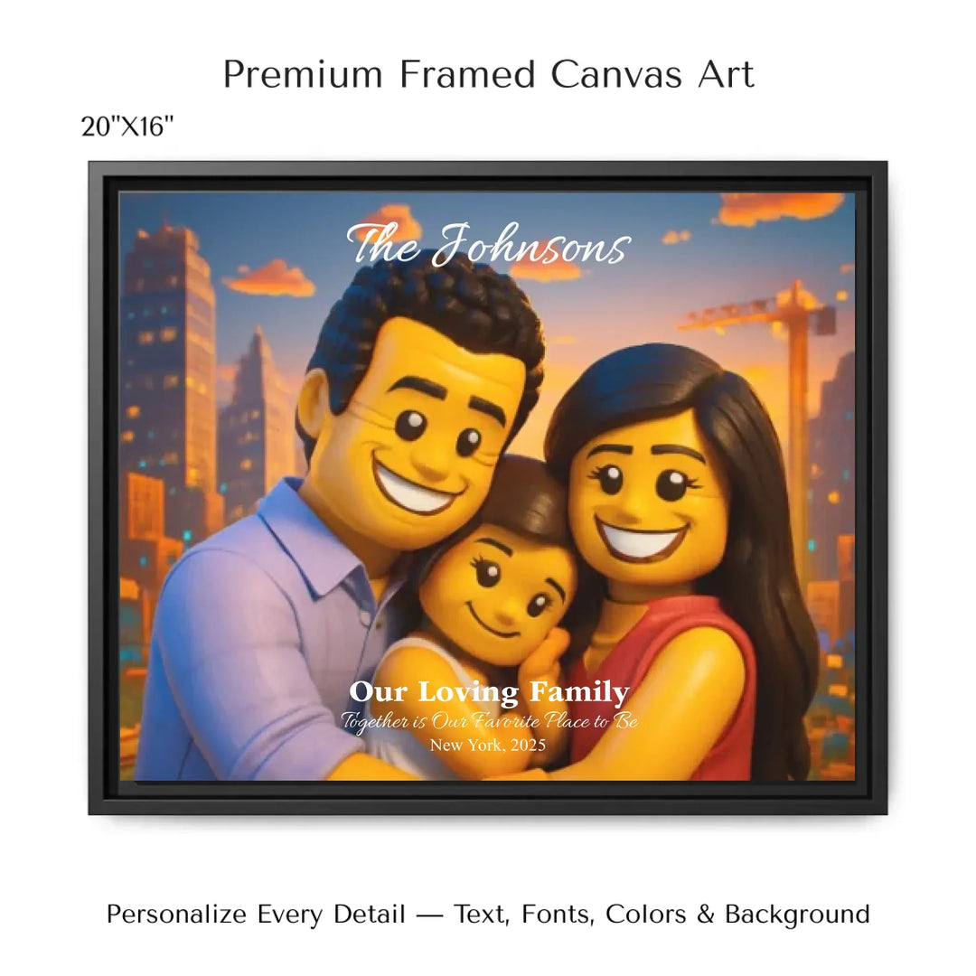 Personalized star map wall art with customizable background, title, names, date, location, and coordinates - 20x16 framed canvas-ARTFULANE