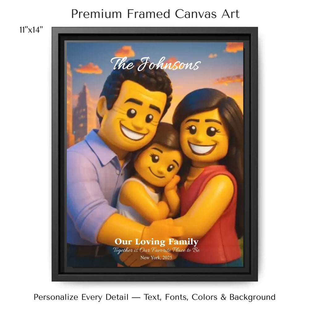 Personalized star map wall art with customizable background, title, names, date, location, and coordinates - 11x14 framed canvas-ARTFULANE