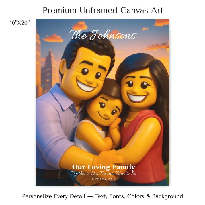 Personalized star map wall art with customizable background, title, names, date, location, and coordinates - 16x20 stretched canvas-ARTFULANE