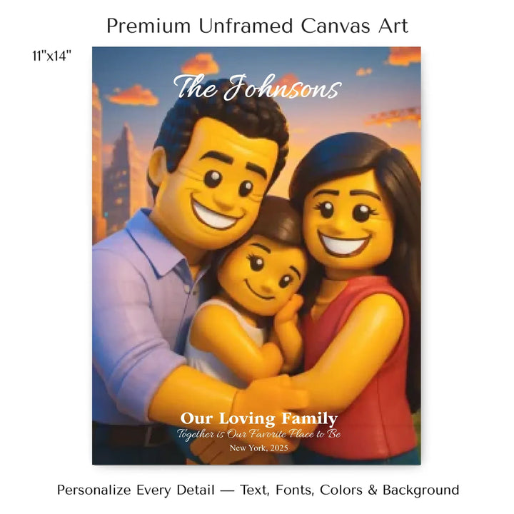 Personalized star map wall art with customizable background, title, names, date, location, and coordinates - 11x14 stretched canvas-ARTFULANE