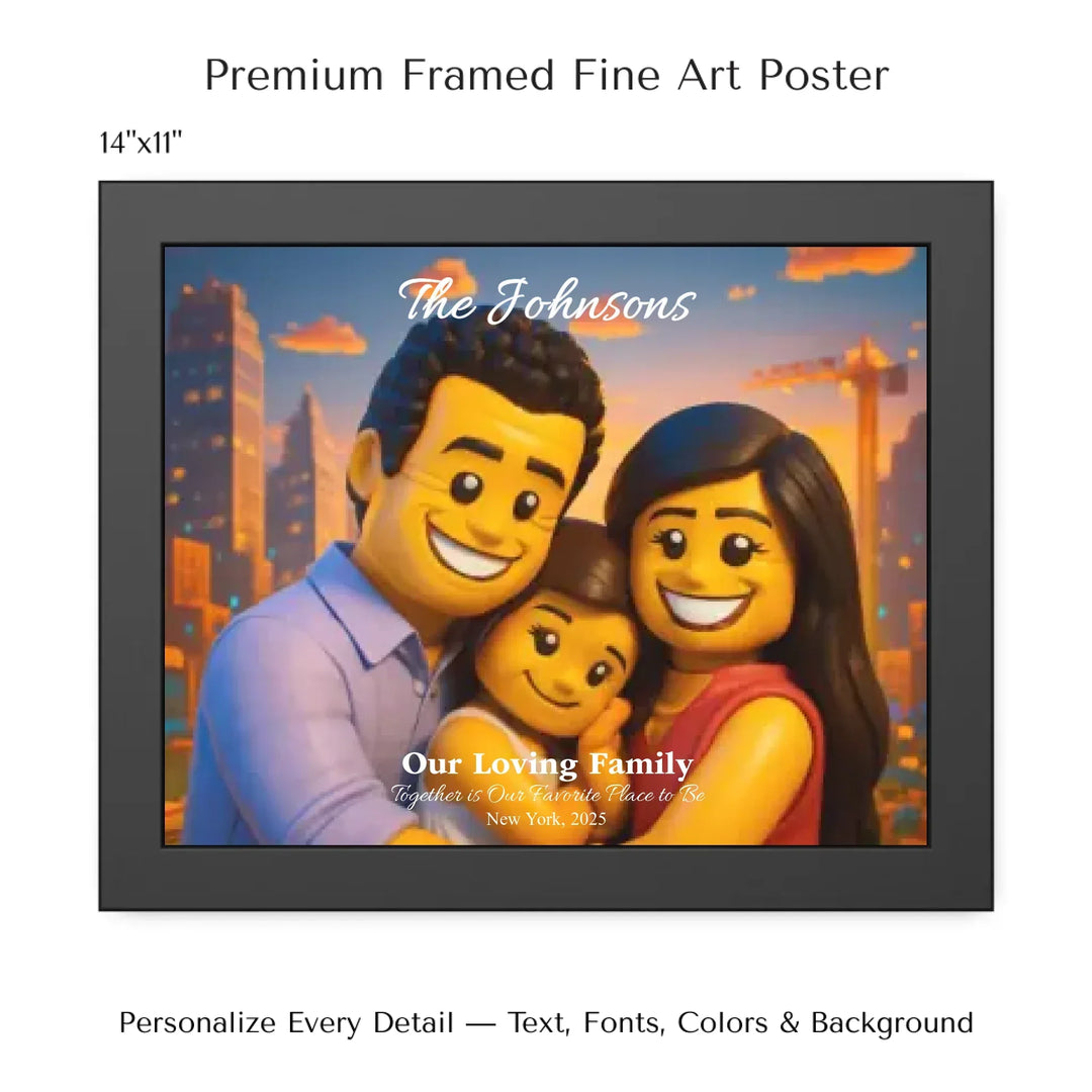 Personalized star map wall art with customizable background, title, names, date, location, and coordinates - 14x11 framed poster-ARTFULANE