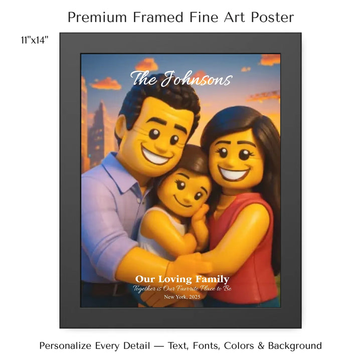 Personalized star map wall art with customizable background, title, names, date, location, and coordinates - 11x14 framed poster-ARTFULANE