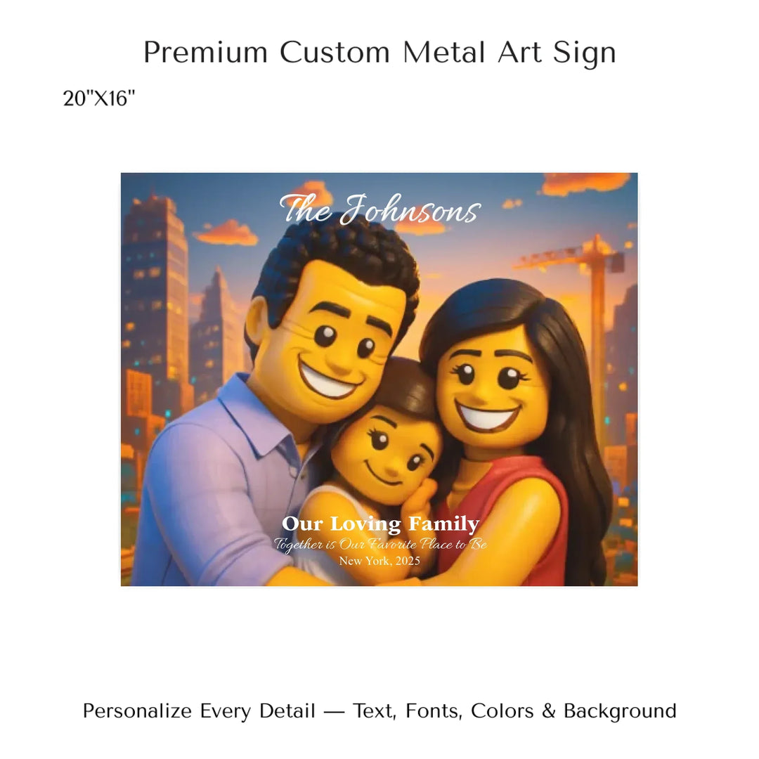 Personalized star map wall art with customizable background, title, names, date, location, and coordinates - 20x16 metal art sign-ARTFULANE