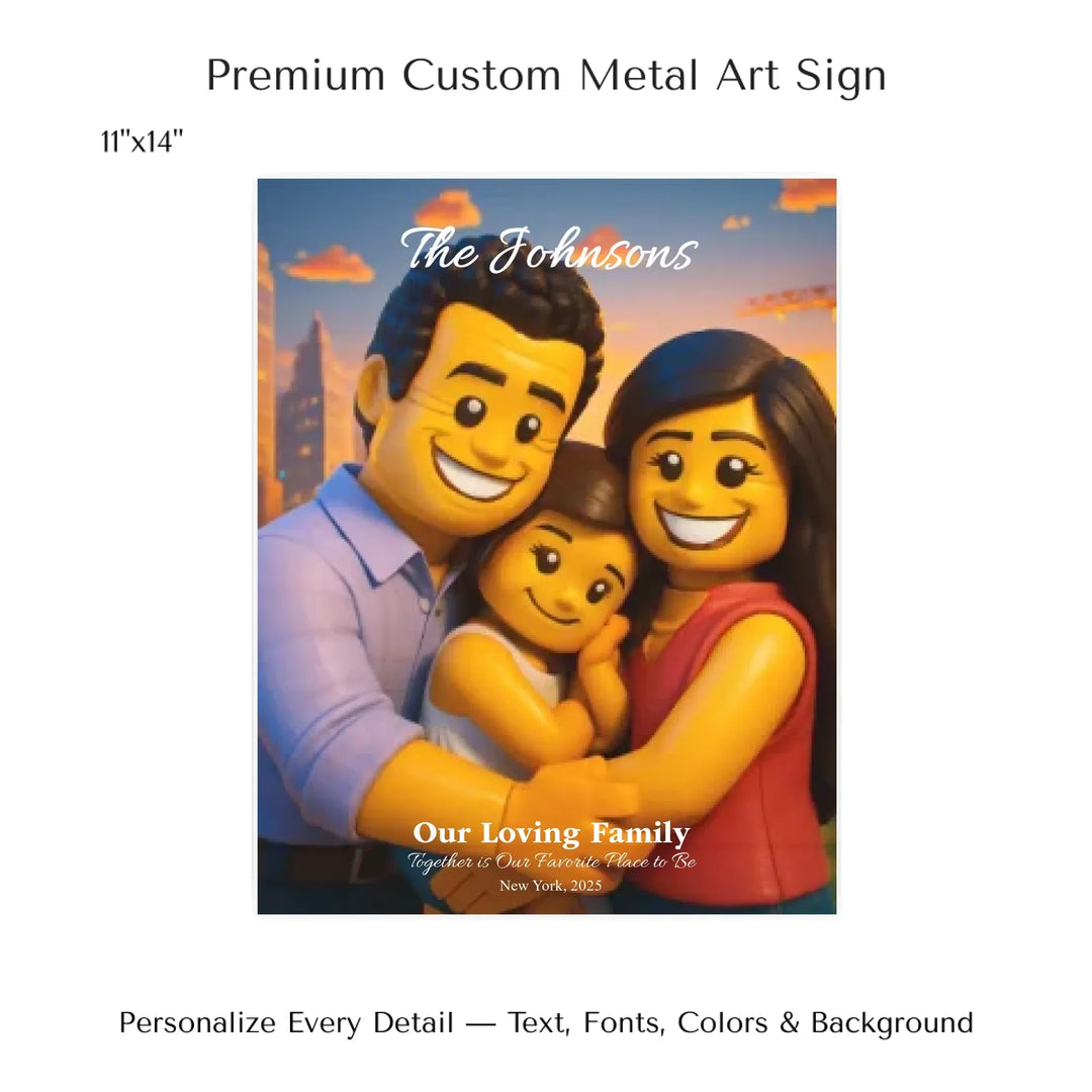 Personalized star map wall art with customizable background, title, names, date, location, and coordinates - 11x14 metal art sign-ARTFULANE