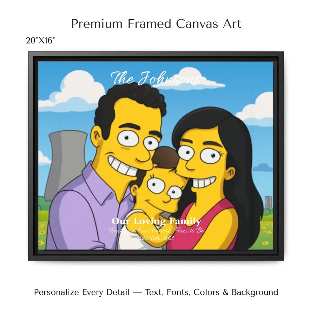 Personalized star map wall art with customizable background, title, names, date, location, and coordinates - 20x16 framed canvas-ARTFULANE