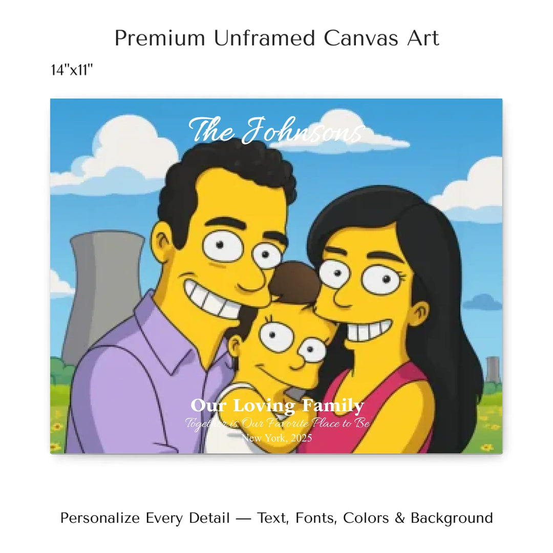 Personalized star map wall art with customizable background, title, names, date, location, and coordinates - 14x11 stretched canvas-ARTFULANE