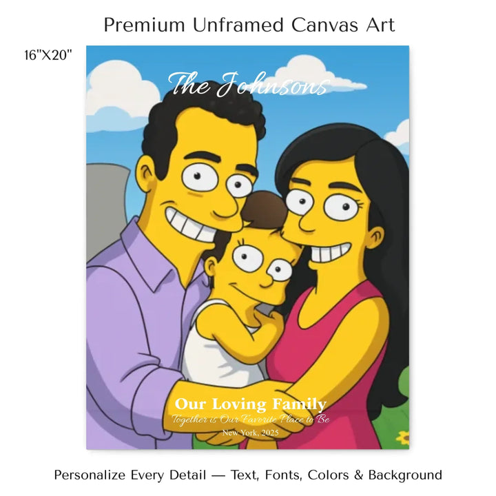 Personalized star map wall art with customizable background, title, names, date, location, and coordinates - 16x20 stretched canvas-ARTFULANE