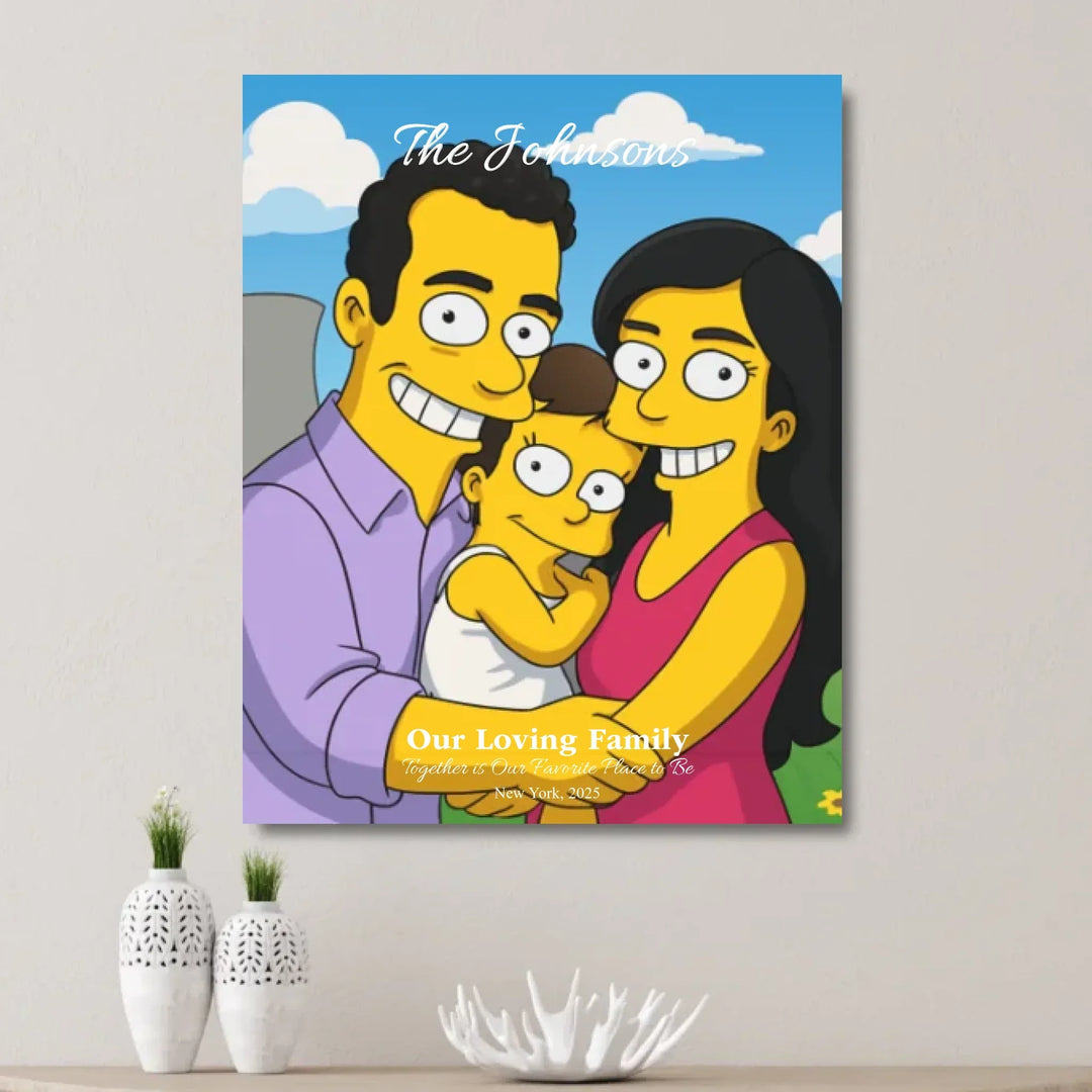 Personalized star map wall art with customizable background, title, names, date, location, and coordinates - unframed canvas on wall-ARTFULANE