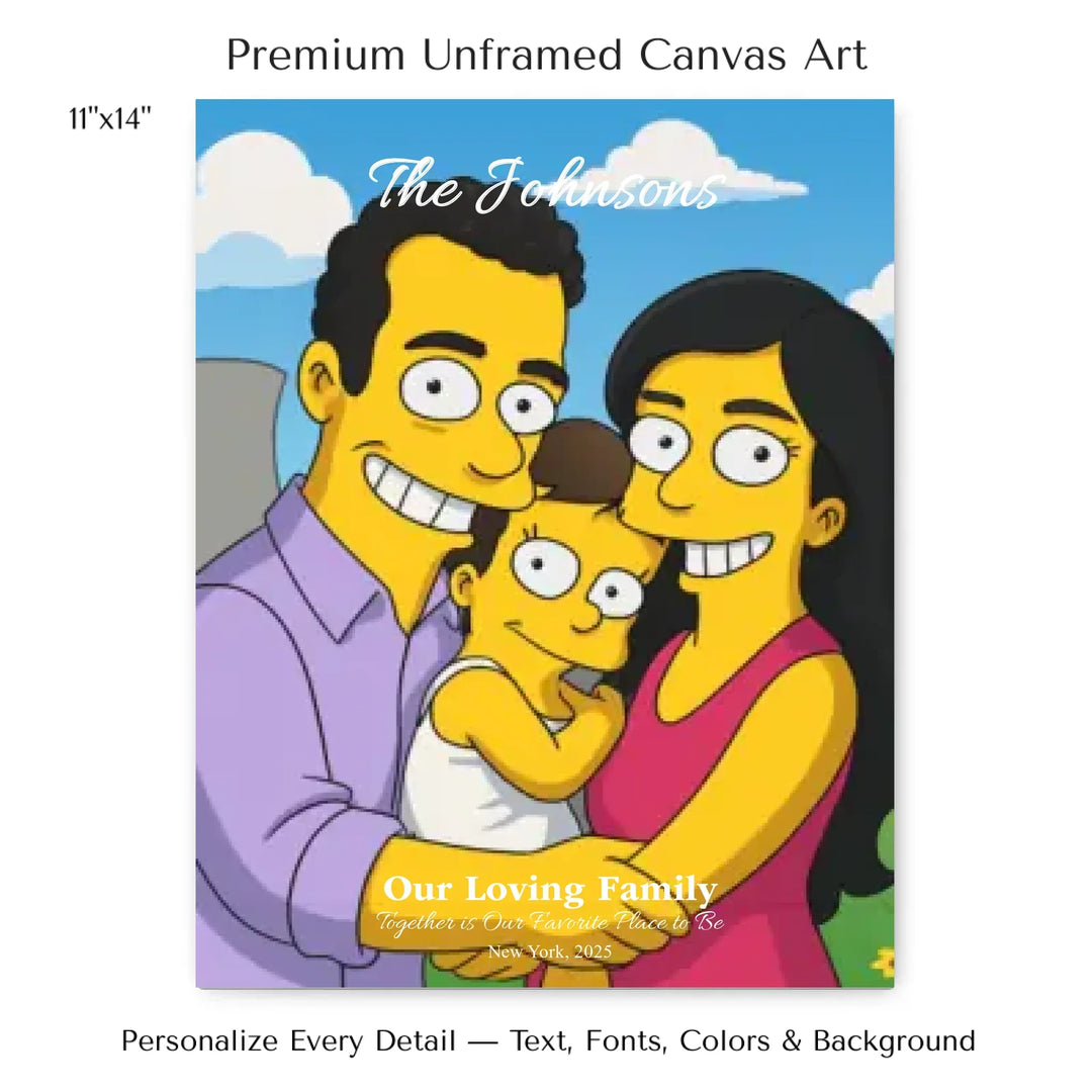 Personalized star map wall art with customizable background, title, names, date, location, and coordinates - 11x14 stretched canvas-ARTFULANE