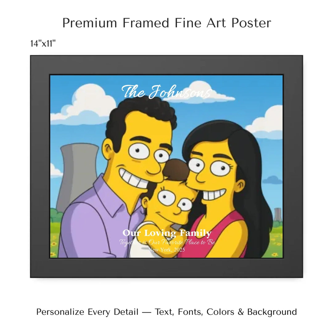 Personalized star map wall art with customizable background, title, names, date, location, and coordinates - 14x11 framed poster-ARTFULANE