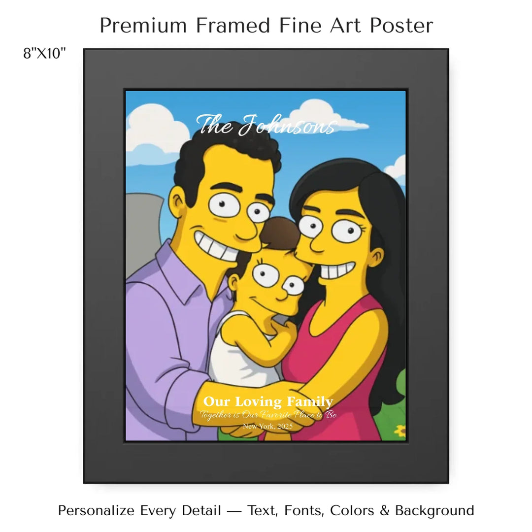 Personalized star map wall art with customizable background, title, names, date, location, and coordinates - 8x10 framed poster-ARTFULANE