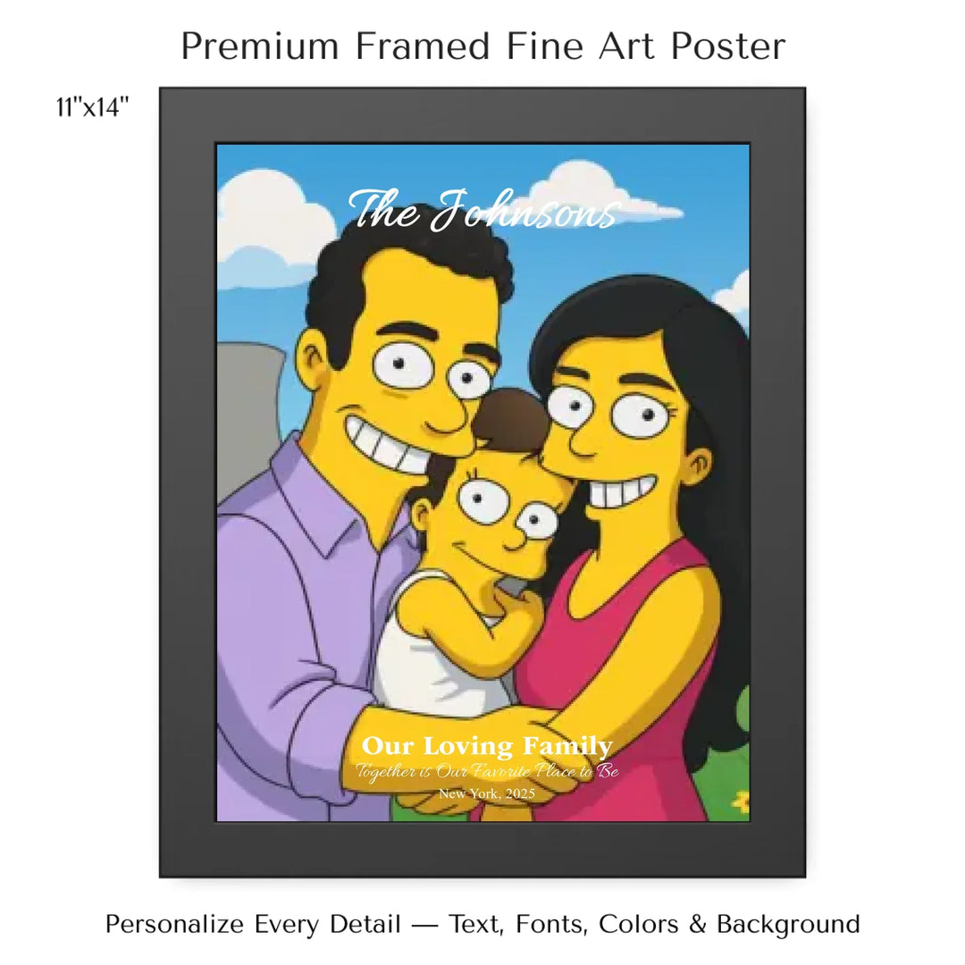 Personalized star map wall art with customizable background, title, names, date, location, and coordinates - 11x14 framed poster-ARTFULANE