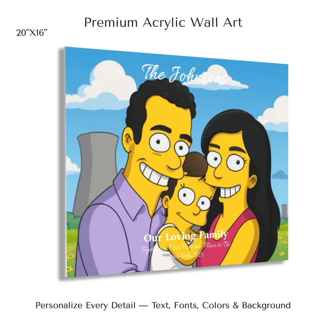 Personalized star map wall art with customizable background, title, names, date, location, and coordinates - 20x16 acrylic print with french cleat-ARTFULANE