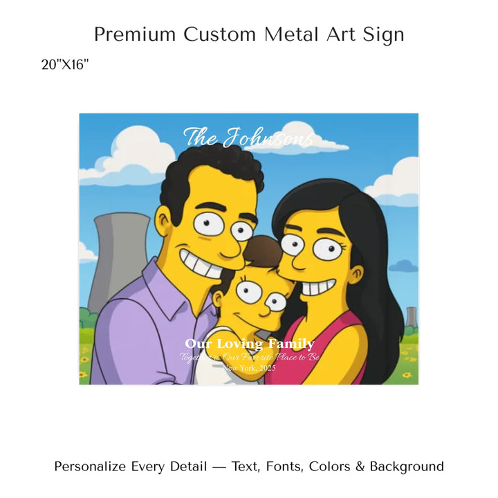 Personalized star map wall art with customizable background, title, names, date, location, and coordinates - 20x16 metal art sign-ARTFULANE