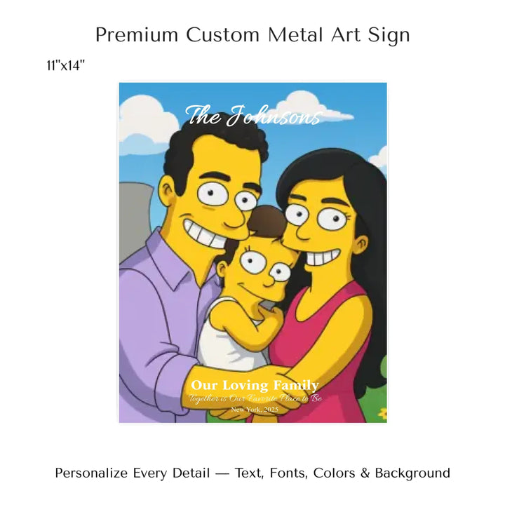 Personalized star map wall art with customizable background, title, names, date, location, and coordinates - 11x14 metal art sign-ARTFULANE