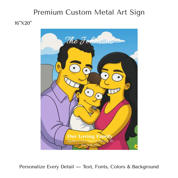 Personalized star map wall art with customizable background, title, names, date, location, and coordinates - 16x20 metal art sign-ARTFULANE