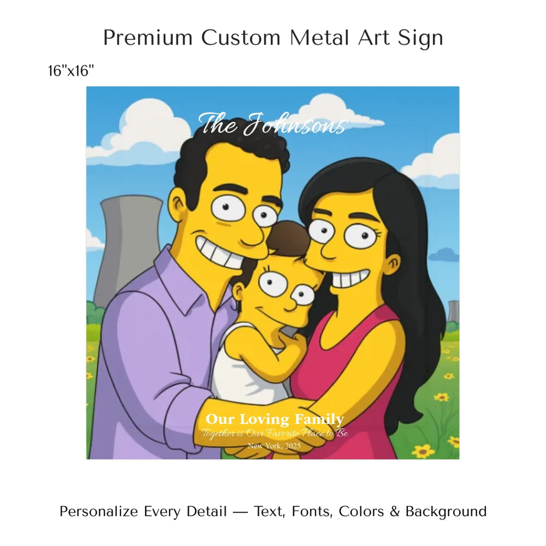 Personalized star map wall art with customizable background, title, names, date, location, and coordinates - 16x16 metal art sign-ARTFULANE