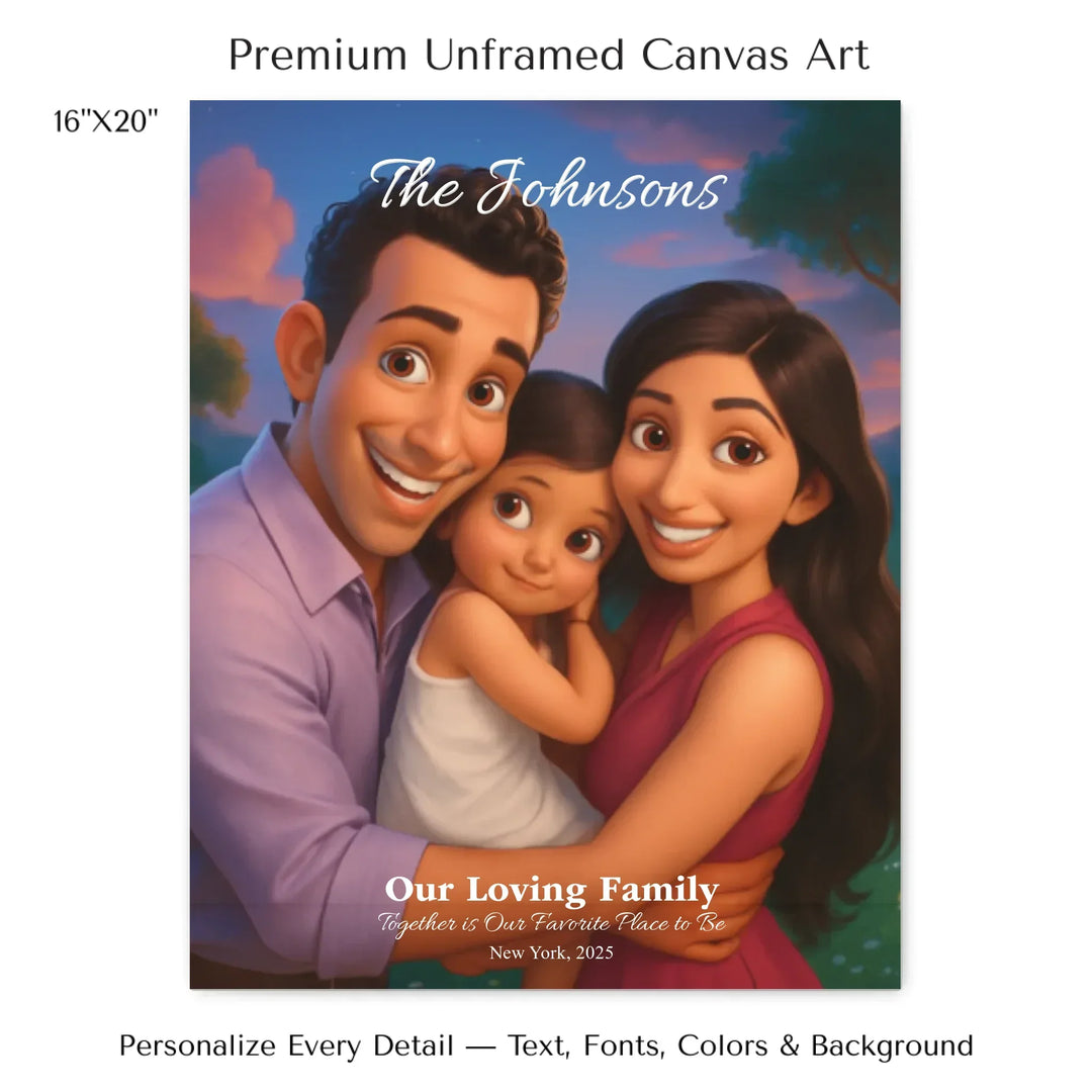 Personalized star map wall art with customizable background, title, names, date, location, and coordinates - 16x20 stretched canvas-ARTFULANE