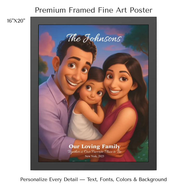 Personalized star map wall art with customizable background, title, names, date, location, and coordinates - 16x20 framed poster-ARTFULANE