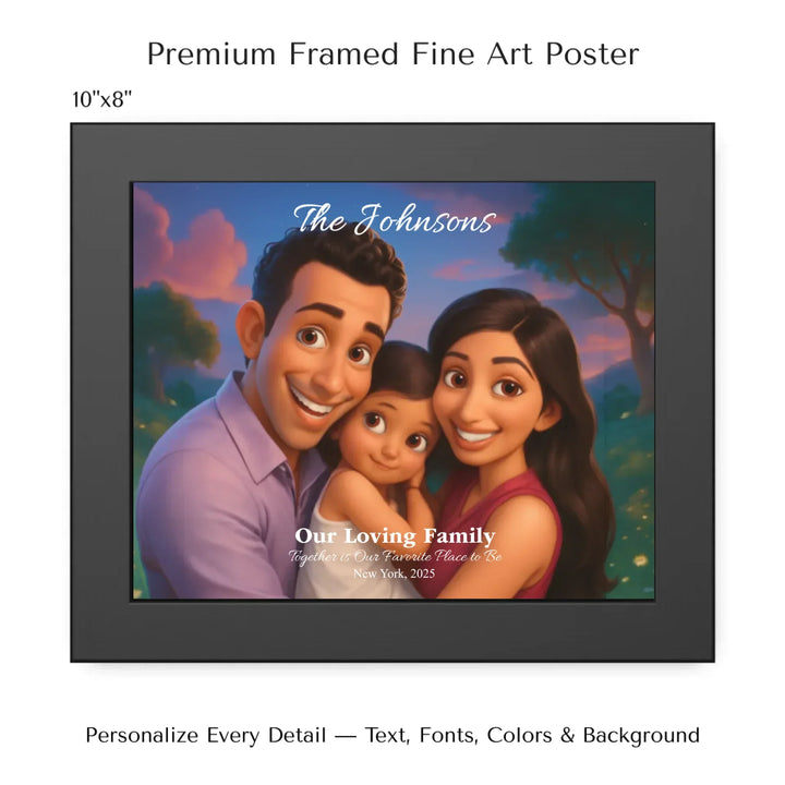 Personalized star map wall art with customizable background, title, names, date, location, and coordinates - 10x8 framed poster-ARTFULANE