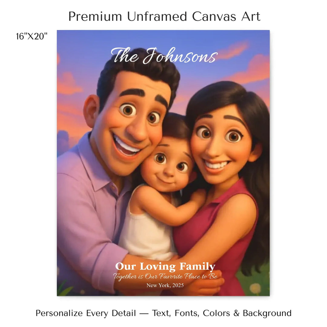 Personalized star map wall art with customizable background, title, names, date, location, and coordinates - 16x20 stretched canvas-ARTFULANE