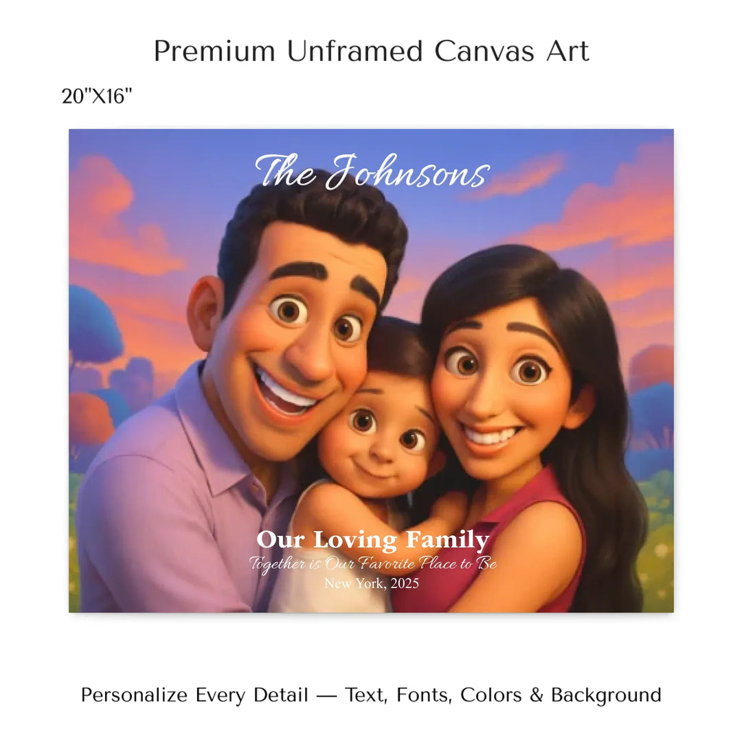 Personalized star map wall art with customizable background, title, names, date, location, and coordinates - 20x16 stretched canvas-ARTFULANE