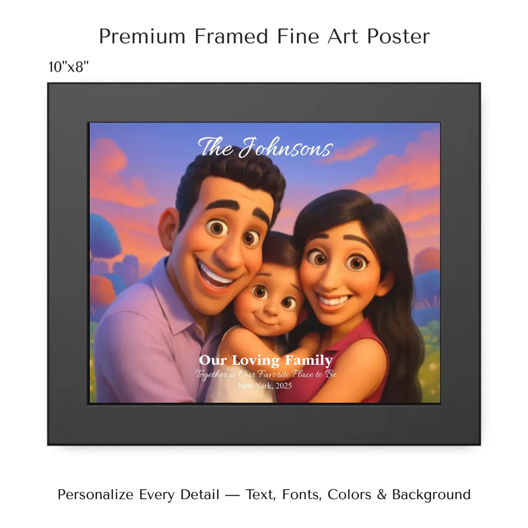 Personalized star map wall art with customizable background, title, names, date, location, and coordinates - 10x8 framed poster-ARTFULANE