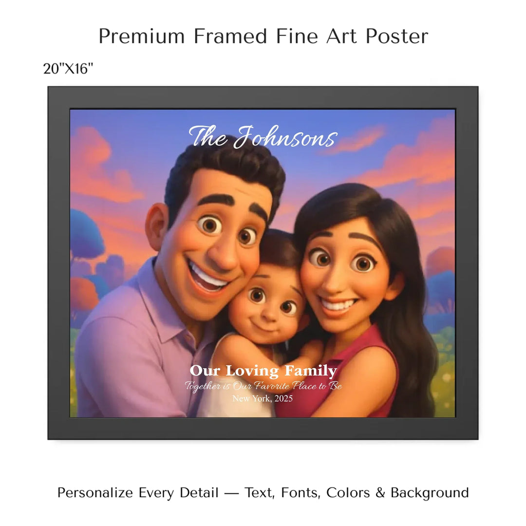 Personalized star map wall art with customizable background, title, names, date, location, and coordinates - 20x16 framed poster-ARTFULANE