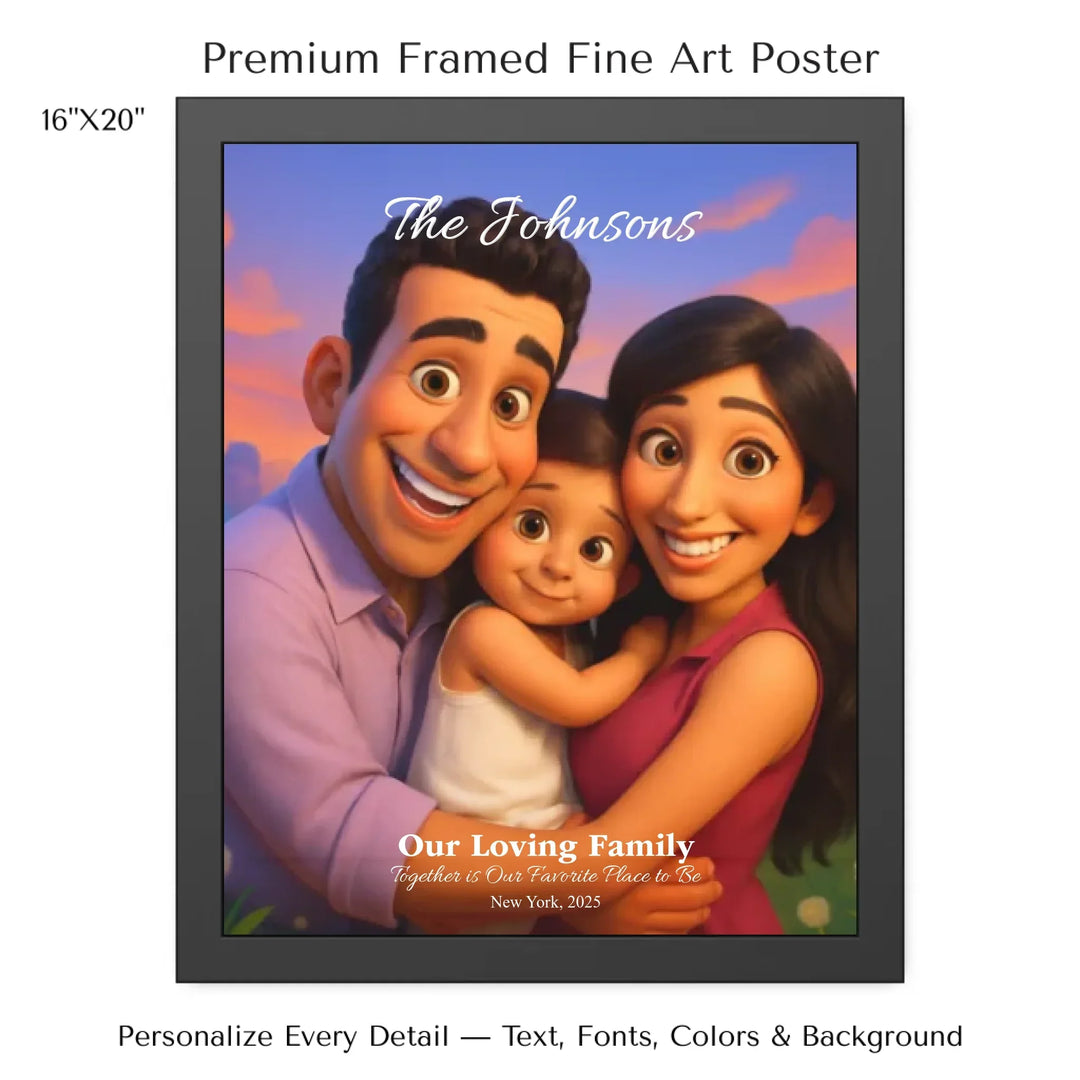 Personalized star map wall art with customizable background, title, names, date, location, and coordinates - 16x20 framed poster-ARTFULANE