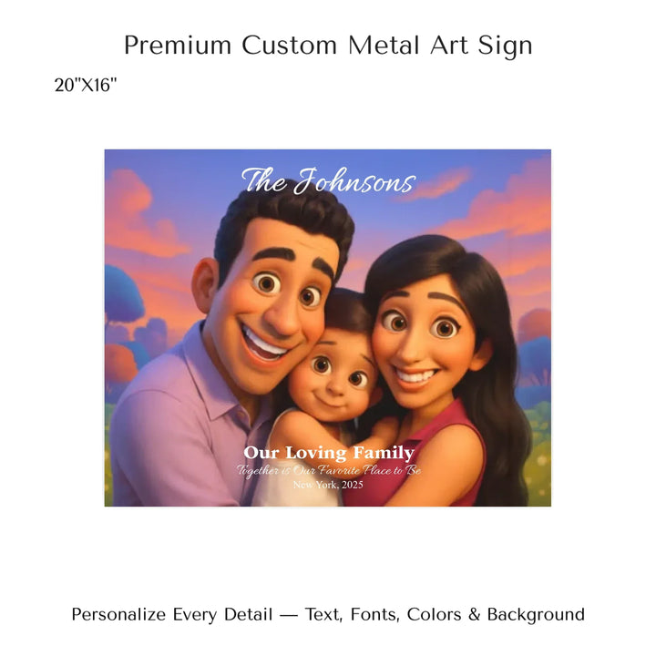 Personalized star map wall art with customizable background, title, names, date, location, and coordinates - 20x16 metal art sign-ARTFULANE