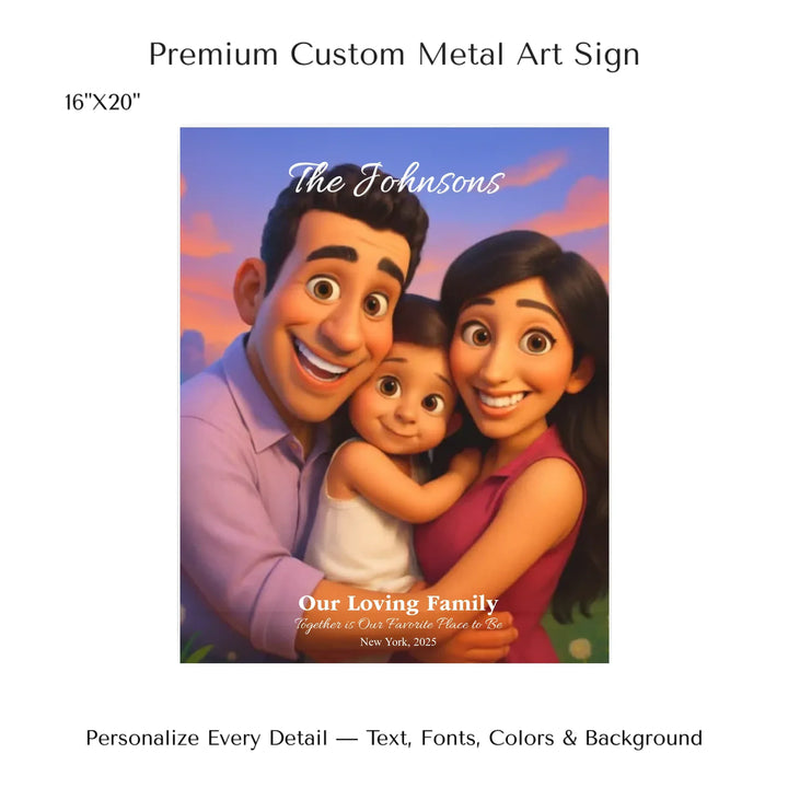 Personalized star map wall art with customizable background, title, names, date, location, and coordinates - 16x20 metal art sign-ARTFULANE